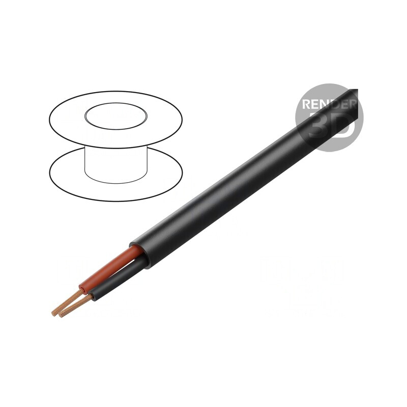 Cablu Difuzor 2x1mm OFC Negru LSZH | Electronic-mag.ro | Componente Electronice