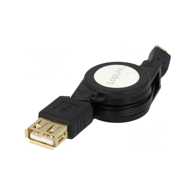 Cablu OTG USB 2.0 0.75m Negru | Electronic-mag.ro | Componente Electronice