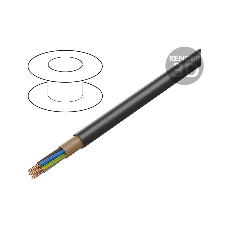 Cablu Electric NYY 5G1.5mm2 Cu PVC Negru 600V 1kV | Electronic-mag.ro | Componente Electronice