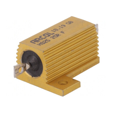 Rezistor Bobinat cu Radiator 25Ω 25W ±1% | Electronic-mag.ro | Componente Electronice