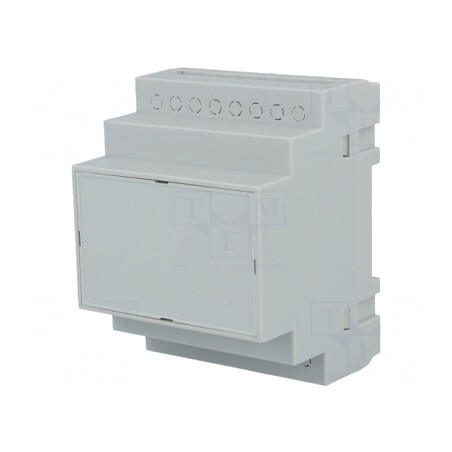 Carcasă pentru șină DIN, 90x70x65mm, polistiren gri | Electronic-mag.ro | Componente Electronice
