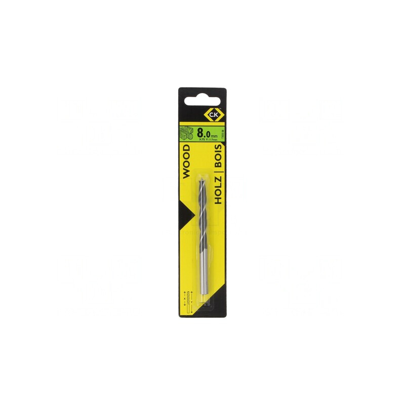 Burghiu Lemn 8mm 117mm Oțel Crom-Vanadiu | Electronic-mag.ro | Componente Electronice
