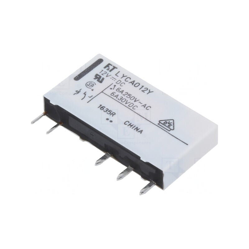 Releu Electromagnetic SPDT 12VDC 6A PCB | Electronic-mag.ro | Componente Electronice