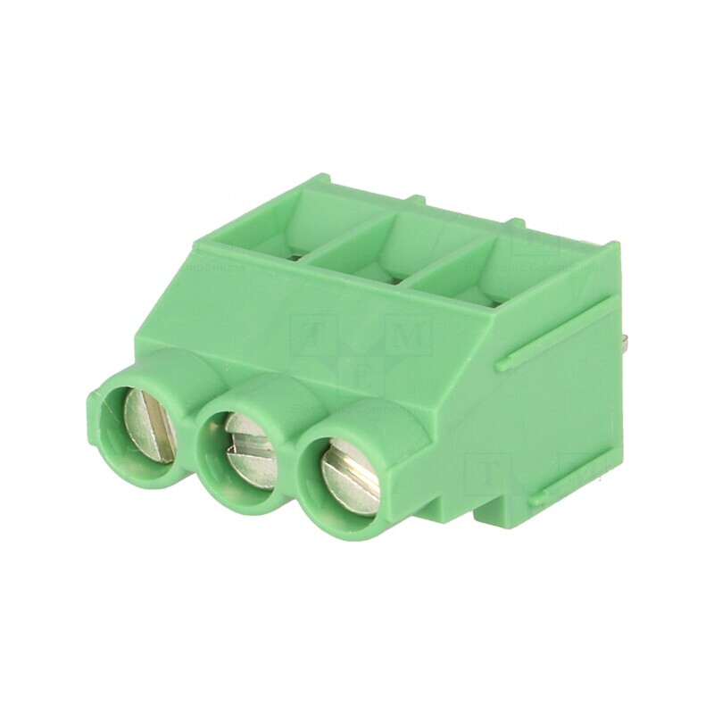Regletă de conexiuni PCB 90° 6,35mm 3 piste 4mm2 | Electronic-mag.ro | Componente Electronice