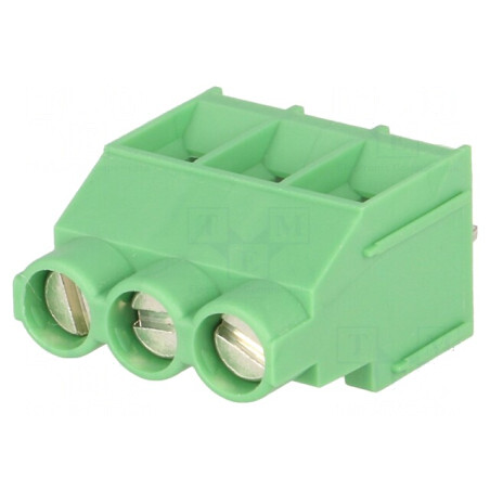 Regletă de conexiuni PCB 90° 6,35mm 3 piste 4mm2 | Electronic-mag.ro | Componente Electronice