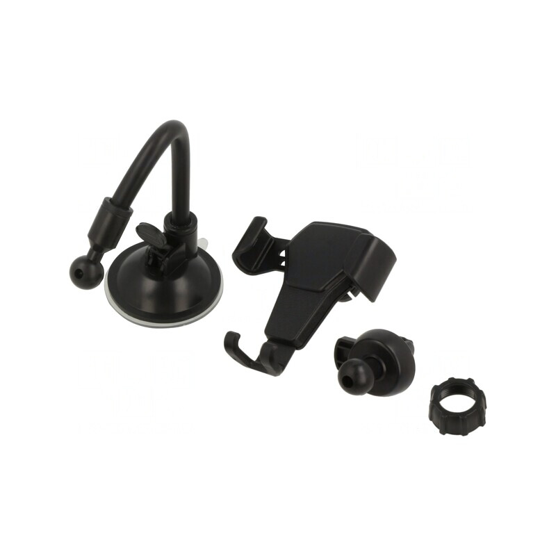 Suport Auto pentru Telefon, Negru, Montaj pe Grilă de Ventilație | Electronic-mag.ro | Componente Electronice