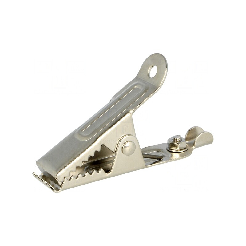 Bornă crocodil fără izolație 25A 50VDC 30mm | Electronic-mag.ro | Componente Electronice
