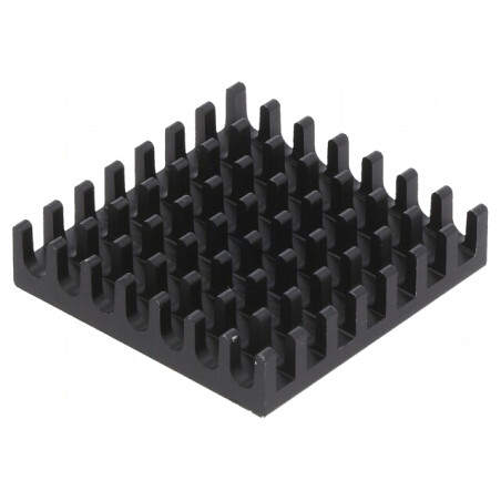 Radiator Extrudat cu Aripioare BGA Negru 27,9mm x 27,9mm | Electronic-mag.ro | Componente Electronice
