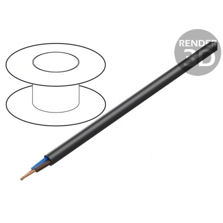 Cablu Electric Negru 2x1,5mm2 450V/750V | Electronic-mag.ro | Componente Electronice