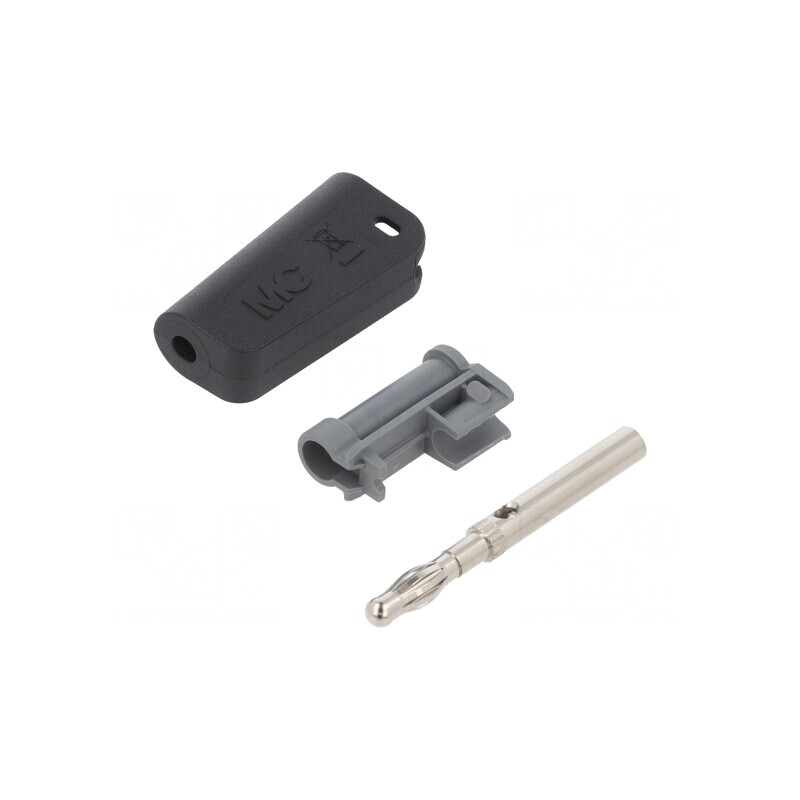 Mufă Banană 4mm Neagră Nichelată 19A | Electronic-mag.ro | Componente Electronice