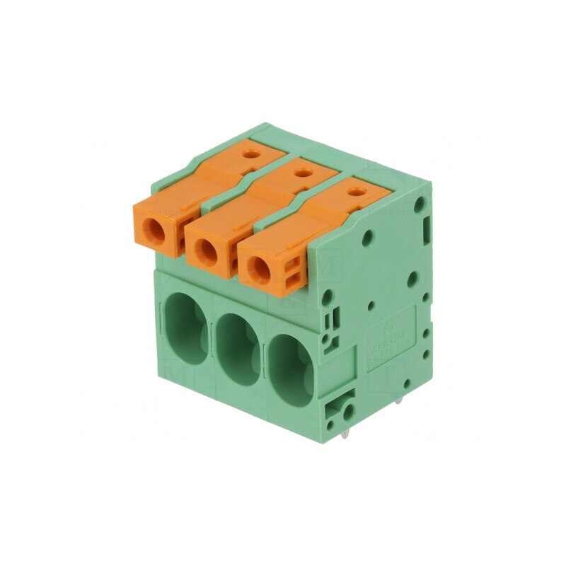 Regletă de conexiuni PCB unghi 90° 10mm 3 piste 51A | Electronic-mag.ro | Componente Electronice