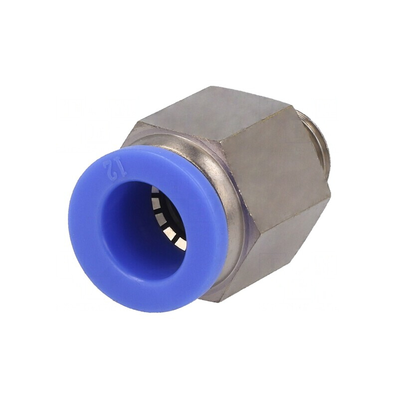 Racord push-in alamă nichelată BLUELINE 0,95-15bar | Electronic-mag.ro | Componente Electronice
