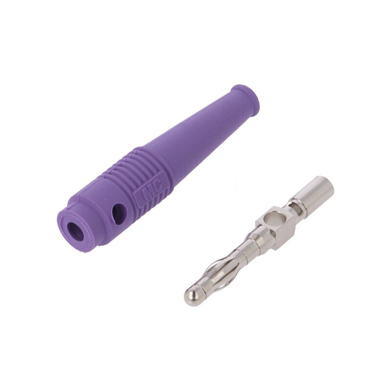 Mufă Banană 4mm 32A Violet | Electronic-mag.ro | Componente Electronice