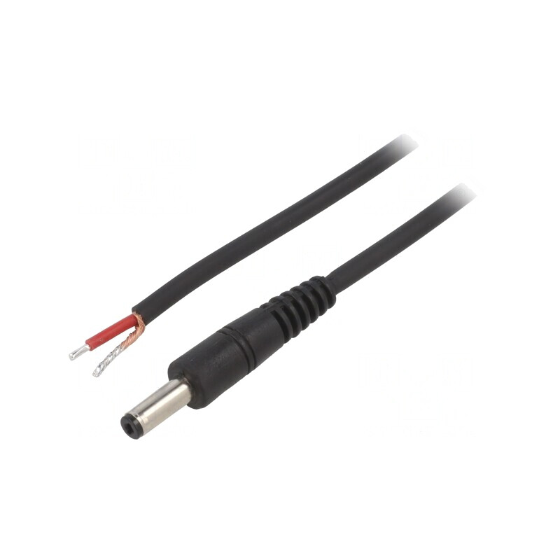 Cablu DC 4,8/1,7 Negru 0,5m 1x1mm2 | Electronic-mag.ro | Componente Electronice