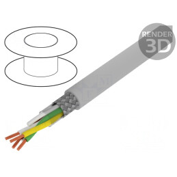 Cablu ecranat Li2YCY-TP 2x2x0,25mm2 cu tresă de cupru cositorit | Electronic-mag.ro | Componente Electronice