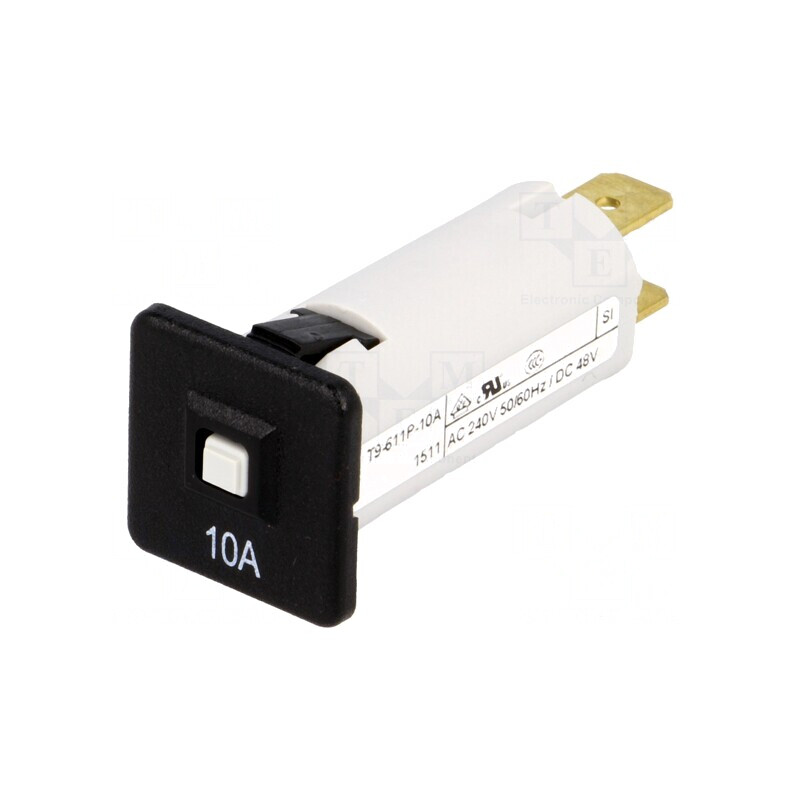 Întrerupător de Supracurent 10A 240VAC 48VDC SPST | Electronic-mag.ro | Componente Electronice