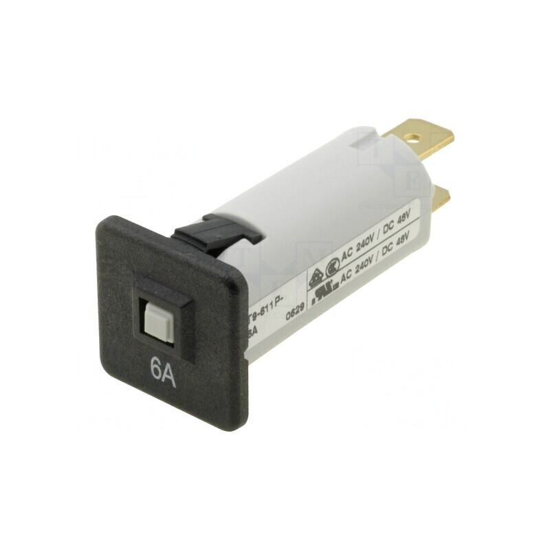 Întrerupător de Supracurent 6A 240VAC 48VDC SPST | Electronic-mag.ro | Componente Electronice