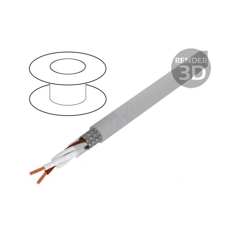 Cablu Ecranat Cupru Cositorit 1x2x0,5mm2 | Electronic-mag.ro | Componente Electronice