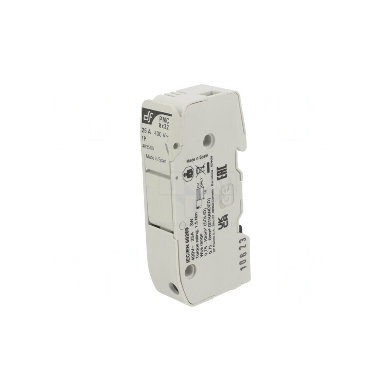Clemă Siguranțe Cilindrice 8x32mm 25A 400VAC pentru Șină DIN | Electronic-mag.ro | Componente Electronice