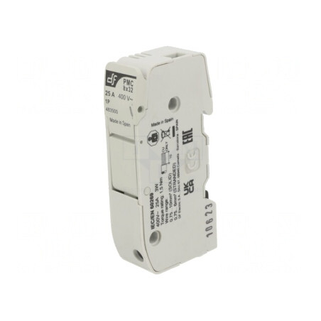 Clemă Siguranțe Cilindrice 8x32mm 25A 400VAC pentru Șină DIN | Electronic-mag.ro | Componente Electronice