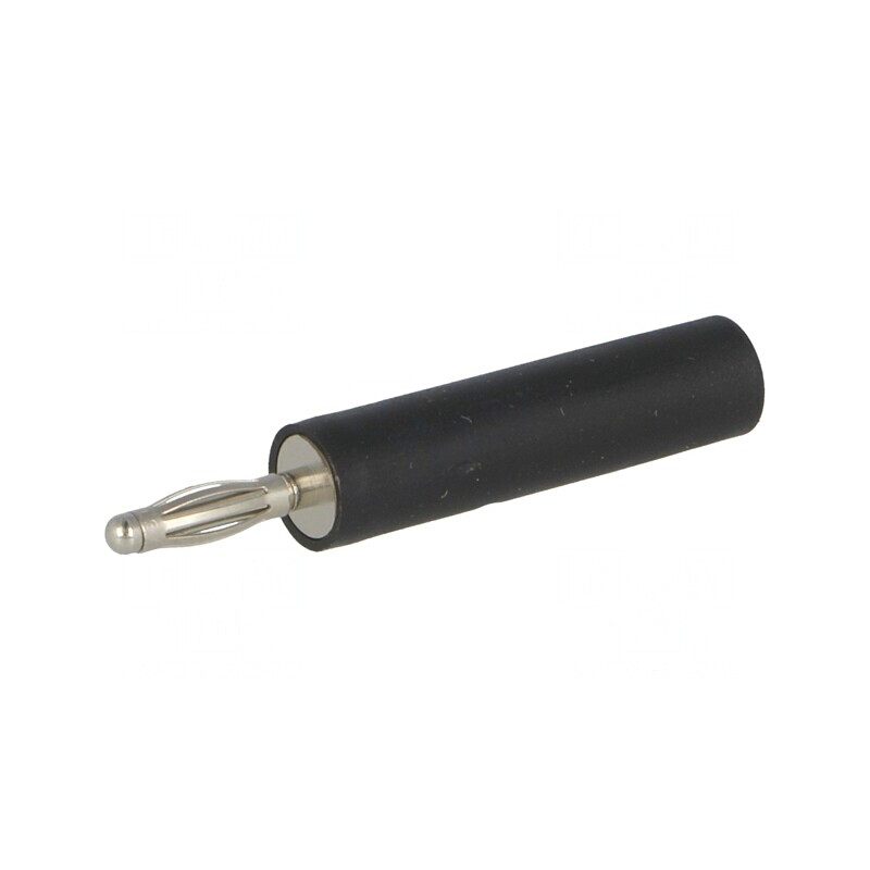 Adaptor Banană 2mm 10A 70VDC Nichelat Negru | Electronic-mag.ro | Componente Electronice