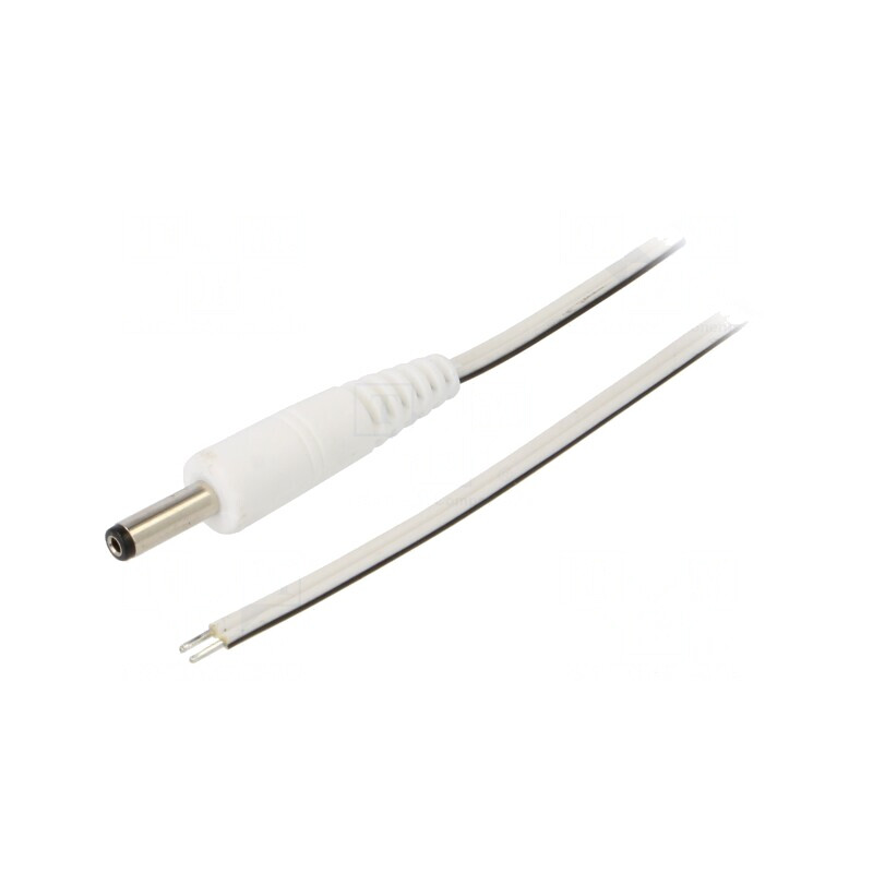 Cablu Alimentare DC 4,0/1,7 Alb 1,5m | Electronic-mag.ro | Componente Electronice