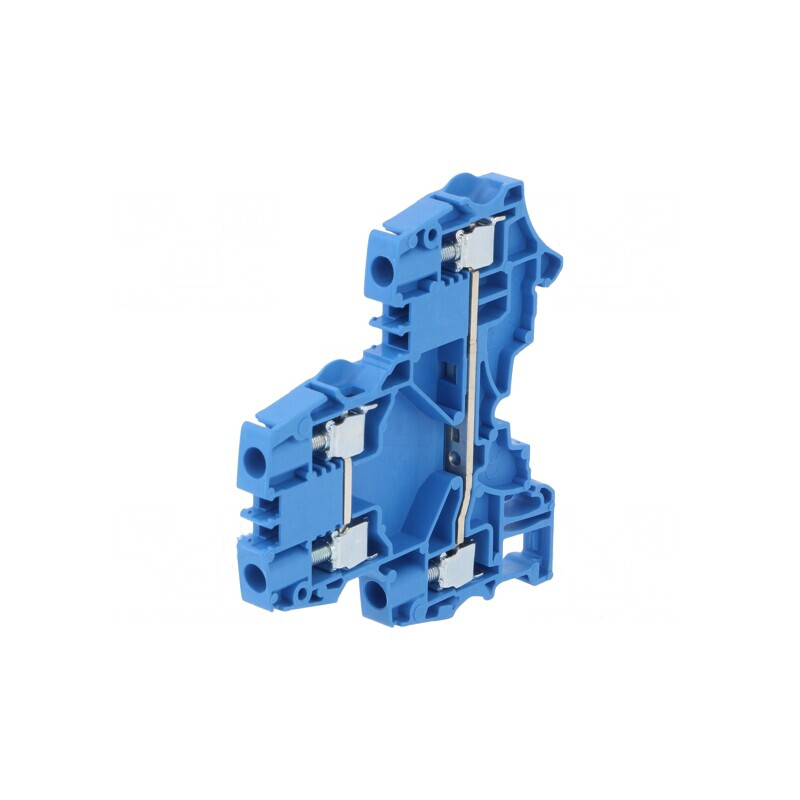 Conector Îmbinare Șine 0,2-6mm² 2 Piste 4 Borne Albastru SNK | Electronic-mag.ro | Componente Electronice