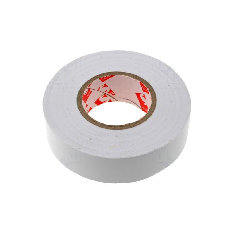 Bandă Electroizolantă Albă 19mm x 25m | Electronic-mag.ro | Componente Electronice