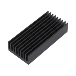 Radiator Extrudat Negru 75mm x 34,5mm x 16,5mm 5K/W | Electronic-mag.ro | Componente Electronice