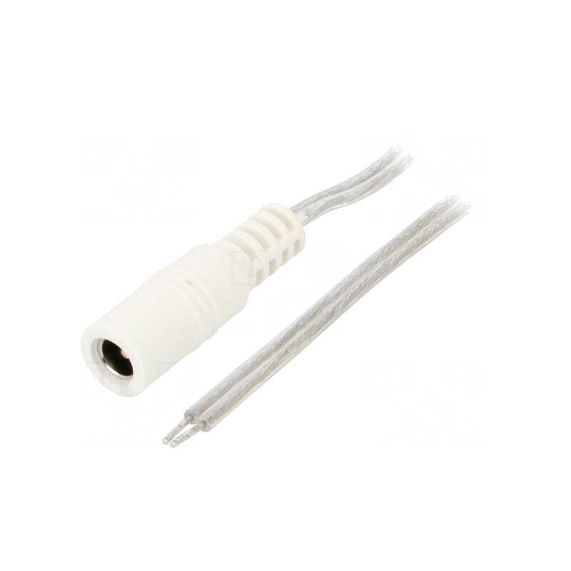 Cablu Electric 2x0,5mm2 Soclu DC 5,5/2,1 Transparent | Electronic-mag.ro | Componente Electronice