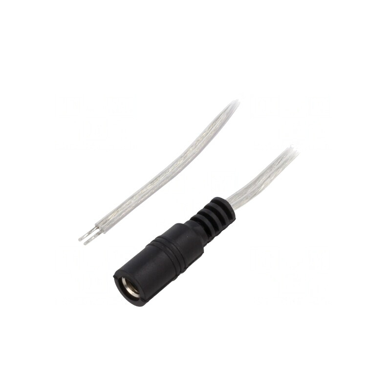 Cablu Alimentare 2x0,5mm2 cu Mufă DC 5,5/2,5 Transparentă | Electronic-mag.ro | Componente Electronice