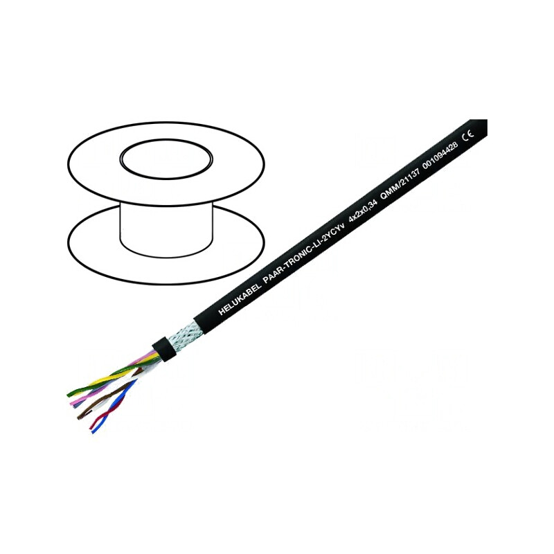 Cablu Ecranat Li-2YCYv 2x2x0,5mm2 Cupru Cositorit | Electronic-mag.ro | Componente Electronice