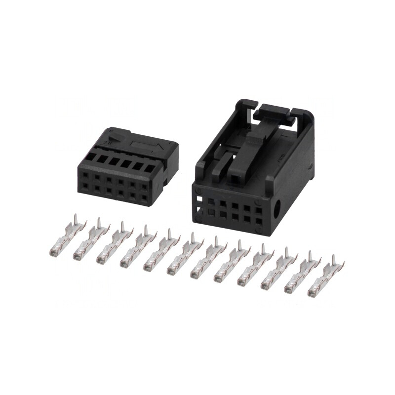 Carcasă Conector Quadlock 12 Pin Neagră | Electronic-mag.ro | Componente Electronice