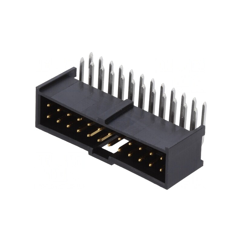 Soclu dreptunghiular tată 24 pini 2.54mm THT aurit | Electronic-mag.ro | Componente Electronice
