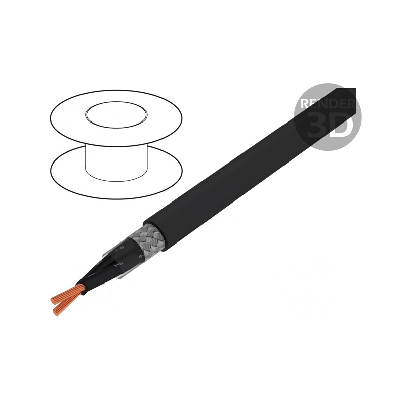 Cablu Ecranat 2x1,5mm2 PVC Cupru Cositorit | Electronic-mag.ro | Componente Electronice