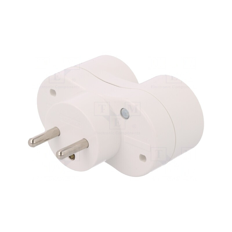 Conector Alimentare AC Spliter 2P 16A Alb | Electronic-mag.ro | Componente Electronice Conector Alimentare AC Spliter 2P 16A Alb | Electronic-mag.ro | Componente Electronice