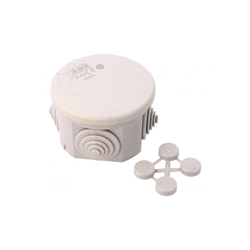Carcasă Conexiuni Perete IP44 Gri 66mm | Electronic-mag.ro | Componente Electronice