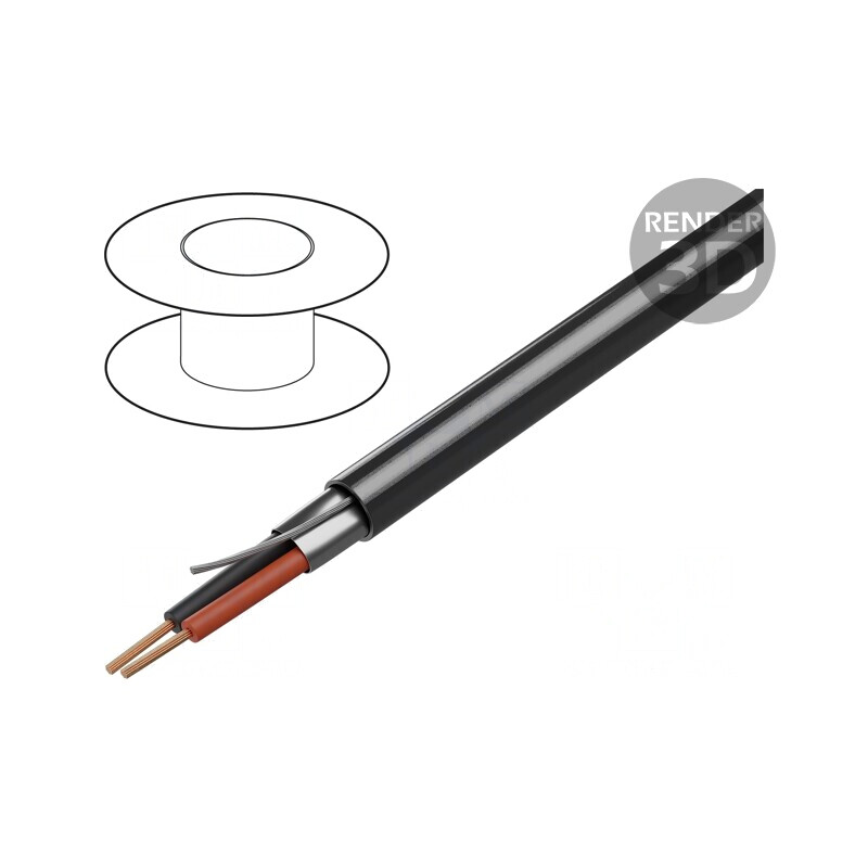 Cablu ecranat Al-PET PVC crom 300V 305m | Electronic-mag.ro | Componente Electronice