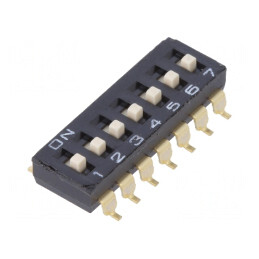 Comutator DIP-SWITCH 7 Secțiuni ON-OFF 24VDC | Electronic-mag.ro | Componente Electronice