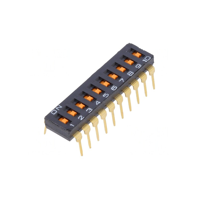 Comutator DIP-SWITCH 10 Secțiuni ON-OFF 24VDC | Electronic-mag.ro | Componente Electronice