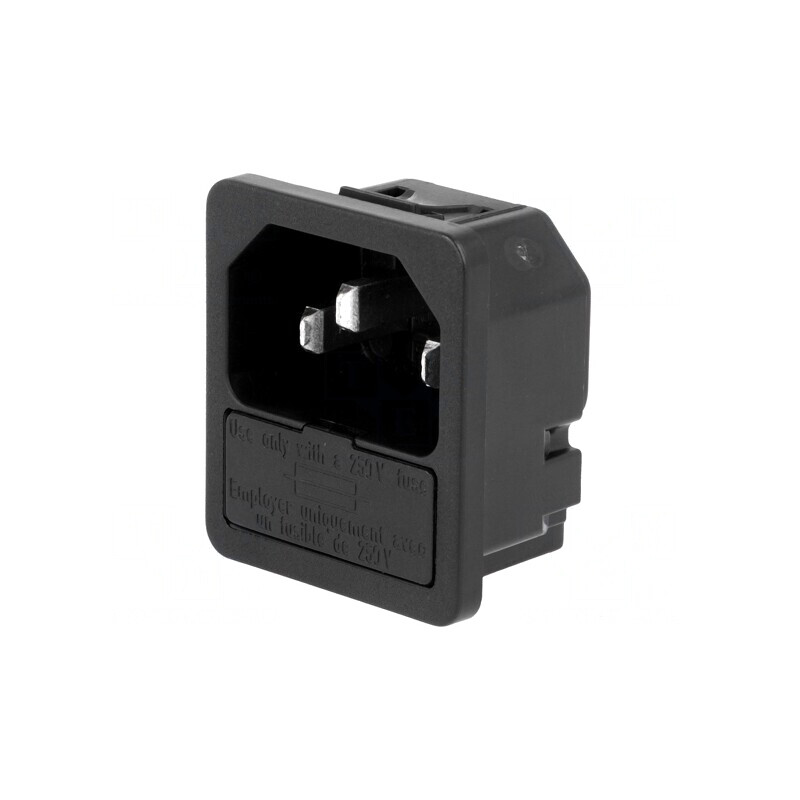 Conector Alimentare AC Tată 10A 250V IEC 60320 | Electronic-mag.ro | Componente Electronice