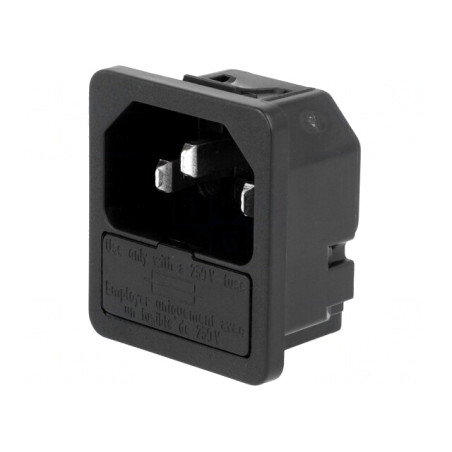 Conector Alimentare AC Tată 10A 250V IEC 60320 | Electronic-mag.ro | Componente Electronice