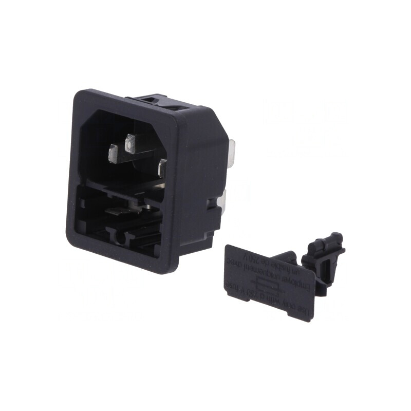 Conector de Alimentare AC Soclu Tată 10A 250V | Electronic-mag.ro | Componente Electronice