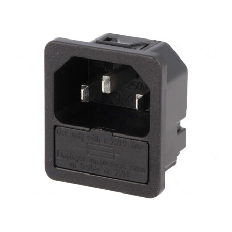Conector alimentare AC soclu tată 10A 250V | Electronic-mag.ro | Componente Electronice