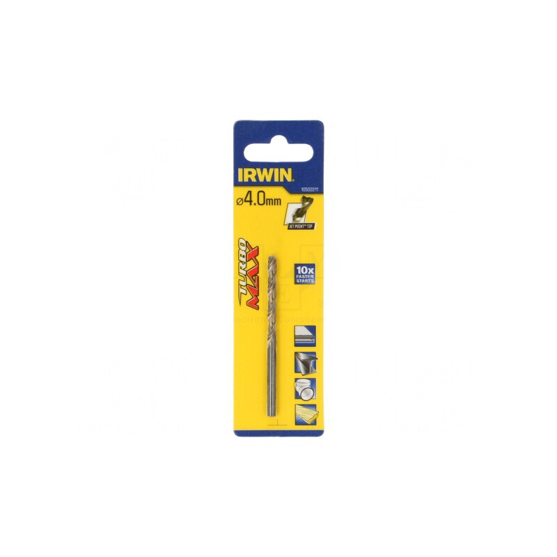 Burghiu Metal 4mm 75mm Oțel Rapid HSS TURBOMAX | Electronic-mag.ro | Componente Electronice