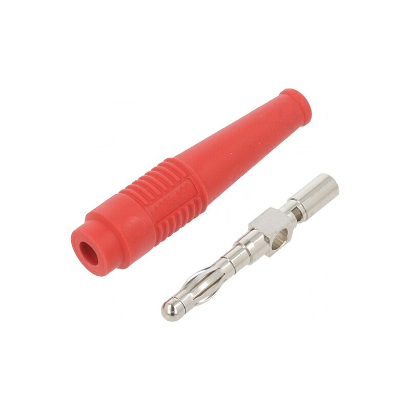 Mufă Banană 4mm 32A Roșie Neizolată | Electronic-mag.ro | Componente Electronice