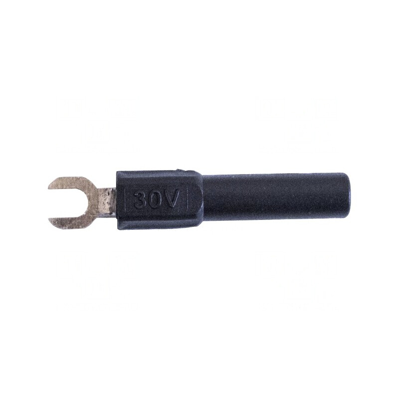 Mufă tip furcă 4mm 60VDC 36A neagră | Electronic-mag.ro | Componente Electronice