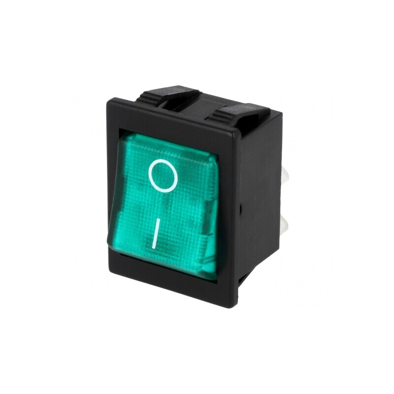 Intrerupator Balansoar Verde 16A 250VAC 20A 28VDC ON-OFF | Electronic-mag.ro | Componente Electronice