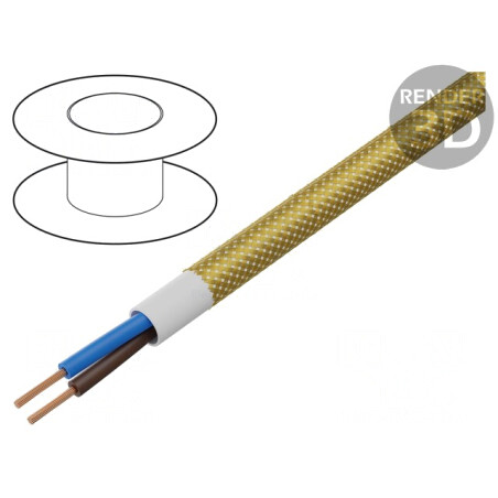 Cablu YTLY 2x0,5mm2 Cu textilă aurie 50m | Electronic-mag.ro | Componente Electronice