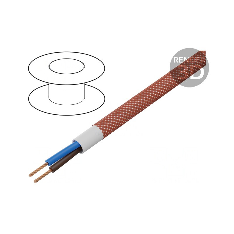 Cablu electric textil roșu 2x0,5mm 50m | Electronic-mag.ro | Componente Electronice